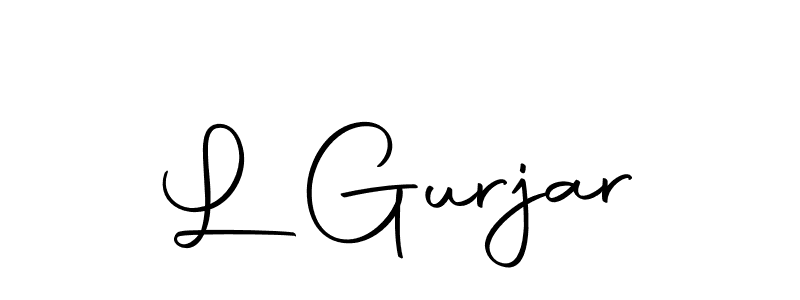 The best way (Autography-DOLnW) to make a short signature is to pick only two or three words in your name. The name L Gurjar include a total of six letters. For converting this name. L Gurjar signature style 10 images and pictures png