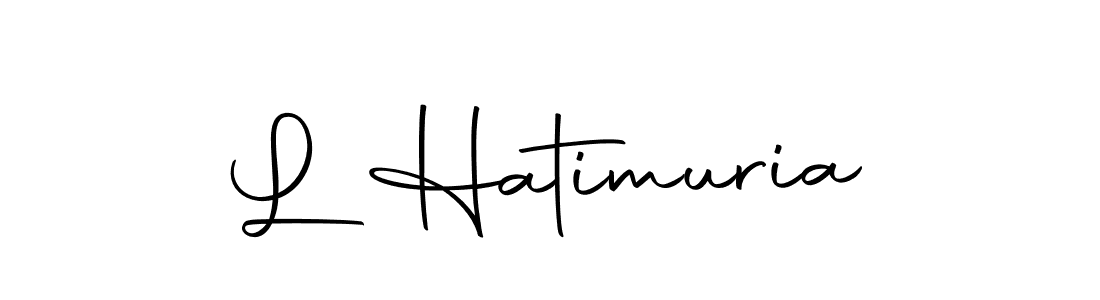 How to make L Hatimuria name signature. Use Autography-DOLnW style for creating short signs online. This is the latest handwritten sign. L Hatimuria signature style 10 images and pictures png