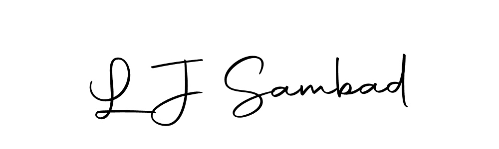 Make a beautiful signature design for name L J Sambad. With this signature (Autography-DOLnW) style, you can create a handwritten signature for free. L J Sambad signature style 10 images and pictures png