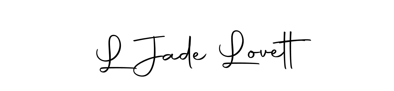 Make a short L Jade Lovett signature style. Manage your documents anywhere anytime using Autography-DOLnW. Create and add eSignatures, submit forms, share and send files easily. L Jade Lovett signature style 10 images and pictures png