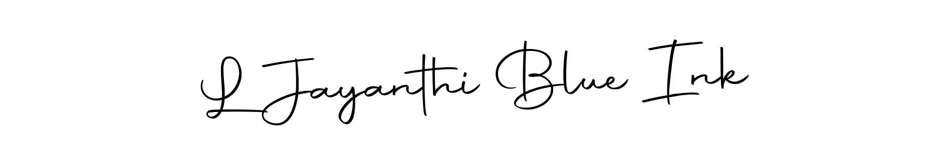 Make a beautiful signature design for name L Jayanthi Blue Ink. Use this online signature maker to create a handwritten signature for free. L Jayanthi Blue Ink signature style 10 images and pictures png