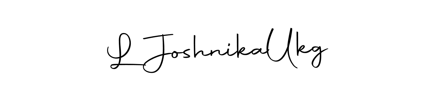 How to make L Joshnika  Ukg name signature. Use Autography-DOLnW style for creating short signs online. This is the latest handwritten sign. L Joshnika  Ukg signature style 10 images and pictures png