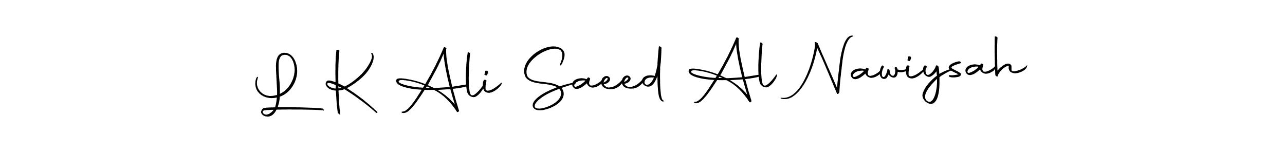 Make a beautiful signature design for name L K Ali Saeed Al Nawiysah. Use this online signature maker to create a handwritten signature for free. L K Ali Saeed Al Nawiysah signature style 10 images and pictures png