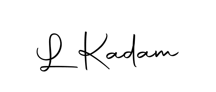 Design your own signature with our free online signature maker. With this signature software, you can create a handwritten (Autography-DOLnW) signature for name L Kadam. L Kadam signature style 10 images and pictures png