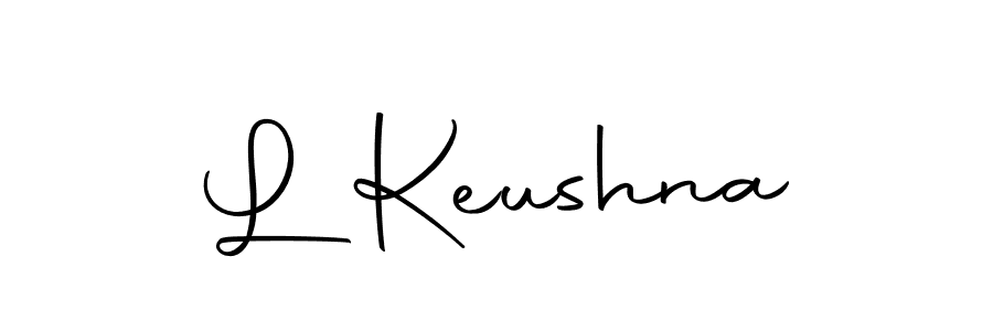if you are searching for the best signature style for your name L Keushna. so please give up your signature search. here we have designed multiple signature styles  using Autography-DOLnW. L Keushna signature style 10 images and pictures png