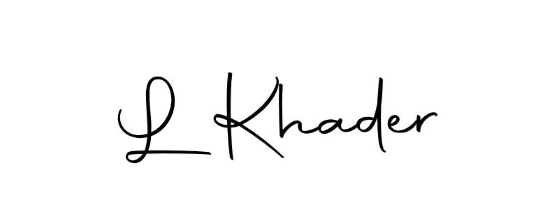 L Khader stylish signature style. Best Handwritten Sign (Autography-DOLnW) for my name. Handwritten Signature Collection Ideas for my name L Khader. L Khader signature style 10 images and pictures png