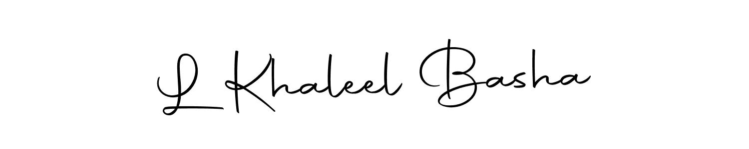 L Khaleel Basha stylish signature style. Best Handwritten Sign (Autography-DOLnW) for my name. Handwritten Signature Collection Ideas for my name L Khaleel Basha. L Khaleel Basha signature style 10 images and pictures png