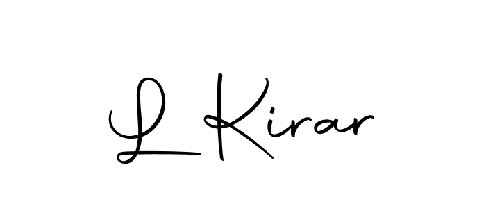 Here are the top 10 professional signature styles for the name L Kirar. These are the best autograph styles you can use for your name. L Kirar signature style 10 images and pictures png