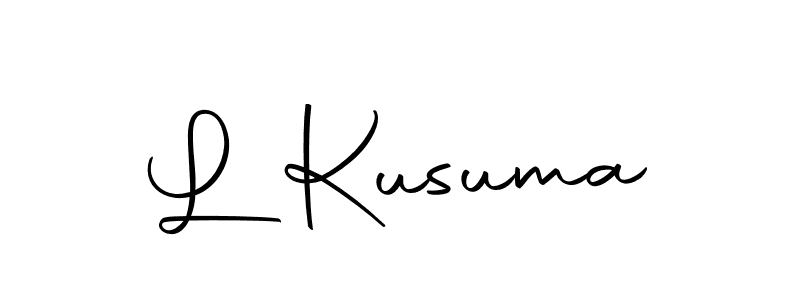 Make a beautiful signature design for name L Kusuma. With this signature (Autography-DOLnW) style, you can create a handwritten signature for free. L Kusuma signature style 10 images and pictures png