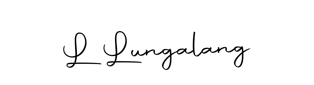 The best way (Autography-DOLnW) to make a short signature is to pick only two or three words in your name. The name L Lungalang include a total of six letters. For converting this name. L Lungalang signature style 10 images and pictures png