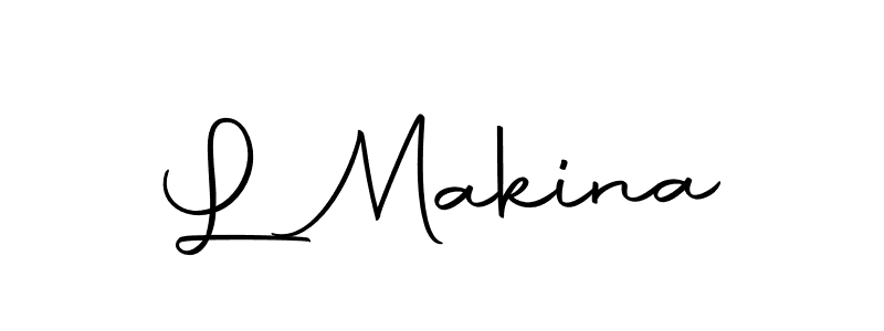 How to make L Makina name signature. Use Autography-DOLnW style for creating short signs online. This is the latest handwritten sign. L Makina signature style 10 images and pictures png