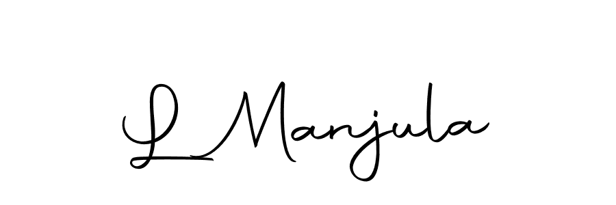 Here are the top 10 professional signature styles for the name L Manjula. These are the best autograph styles you can use for your name. L Manjula signature style 10 images and pictures png