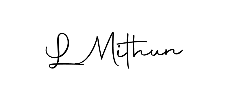 You should practise on your own different ways (Autography-DOLnW) to write your name (L Mithun) in signature. don't let someone else do it for you. L Mithun signature style 10 images and pictures png