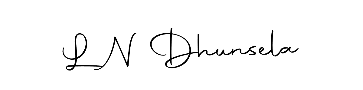 L N Dhunsela stylish signature style. Best Handwritten Sign (Autography-DOLnW) for my name. Handwritten Signature Collection Ideas for my name L N Dhunsela. L N Dhunsela signature style 10 images and pictures png