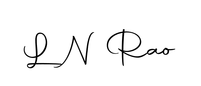 Create a beautiful signature design for name L N Rao. With this signature (Autography-DOLnW) fonts, you can make a handwritten signature for free. L N Rao signature style 10 images and pictures png