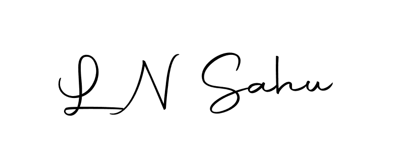 Create a beautiful signature design for name L N Sahu. With this signature (Autography-DOLnW) fonts, you can make a handwritten signature for free. L N Sahu signature style 10 images and pictures png