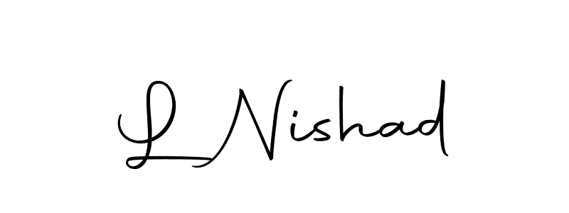 L Nishad stylish signature style. Best Handwritten Sign (Autography-DOLnW) for my name. Handwritten Signature Collection Ideas for my name L Nishad. L Nishad signature style 10 images and pictures png