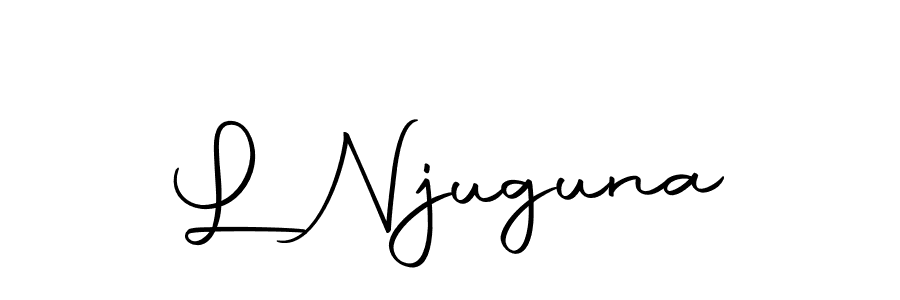 if you are searching for the best signature style for your name L Njuguna. so please give up your signature search. here we have designed multiple signature styles  using Autography-DOLnW. L Njuguna signature style 10 images and pictures png