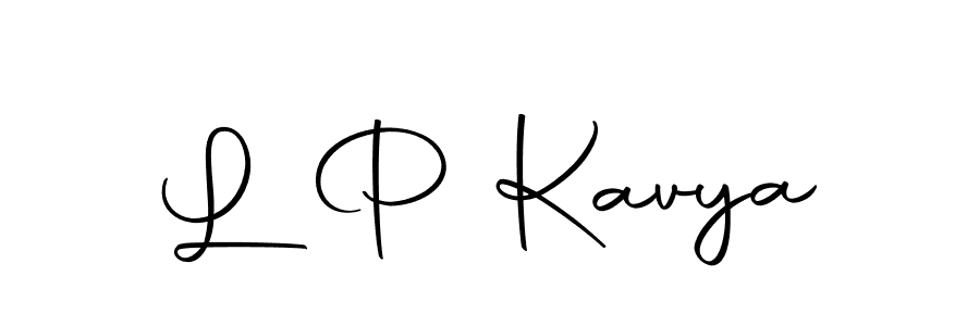 You should practise on your own different ways (Autography-DOLnW) to write your name (L P Kavya) in signature. don't let someone else do it for you. L P Kavya signature style 10 images and pictures png