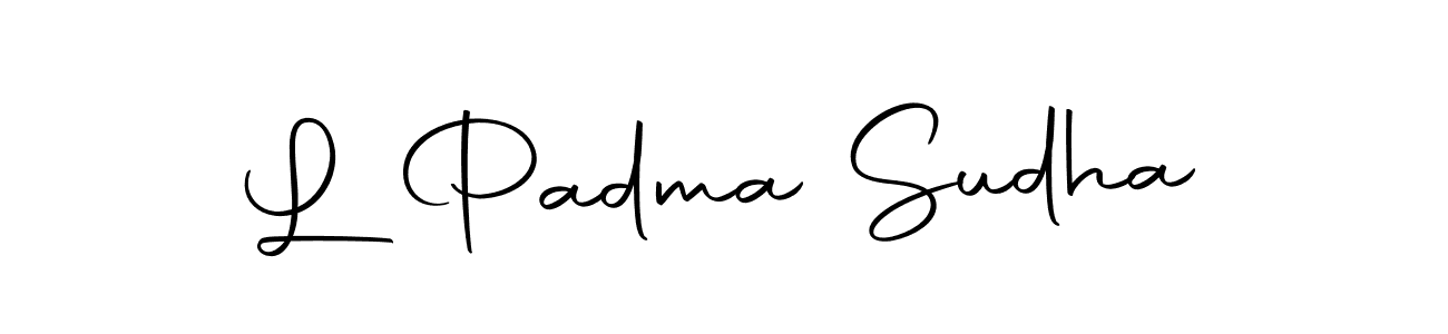 The best way (Autography-DOLnW) to make a short signature is to pick only two or three words in your name. The name L Padma Sudha include a total of six letters. For converting this name. L Padma Sudha signature style 10 images and pictures png