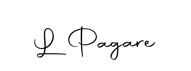 The best way (Autography-DOLnW) to make a short signature is to pick only two or three words in your name. The name L Pagare include a total of six letters. For converting this name. L Pagare signature style 10 images and pictures png