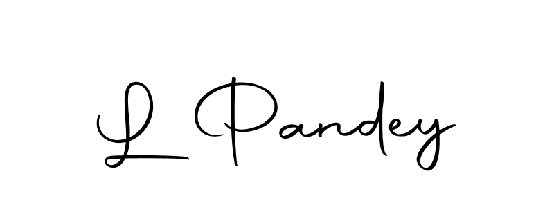 How to make L Pandey name signature. Use Autography-DOLnW style for creating short signs online. This is the latest handwritten sign. L Pandey signature style 10 images and pictures png