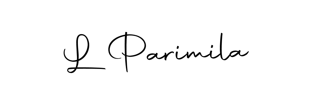 You should practise on your own different ways (Autography-DOLnW) to write your name (L Parimila) in signature. don't let someone else do it for you. L Parimila signature style 10 images and pictures png