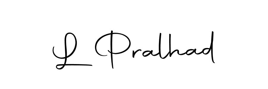 Use a signature maker to create a handwritten signature online. With this signature software, you can design (Autography-DOLnW) your own signature for name L Pralhad. L Pralhad signature style 10 images and pictures png