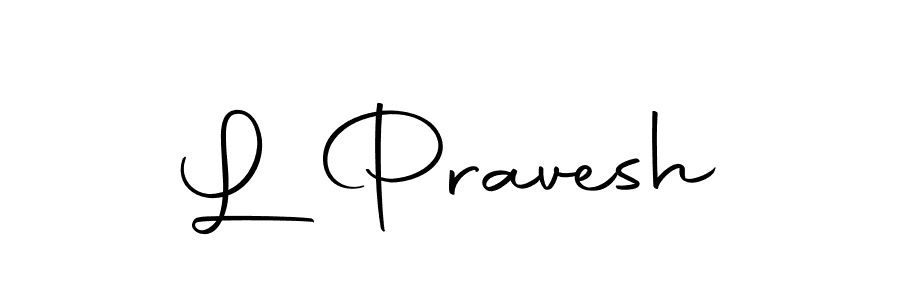 Create a beautiful signature design for name L Pravesh. With this signature (Autography-DOLnW) fonts, you can make a handwritten signature for free. L Pravesh signature style 10 images and pictures png