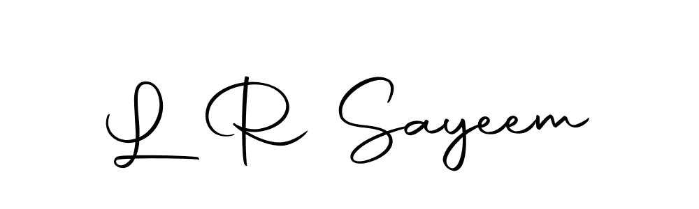 Similarly Autography-DOLnW is the best handwritten signature design. Signature creator online .You can use it as an online autograph creator for name L R Sayeem. L R Sayeem signature style 10 images and pictures png