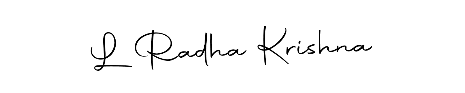 Similarly Autography-DOLnW is the best handwritten signature design. Signature creator online .You can use it as an online autograph creator for name L Radha Krishna. L Radha Krishna signature style 10 images and pictures png