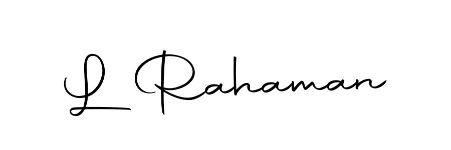 Make a beautiful signature design for name L Rahaman. With this signature (Autography-DOLnW) style, you can create a handwritten signature for free. L Rahaman signature style 10 images and pictures png