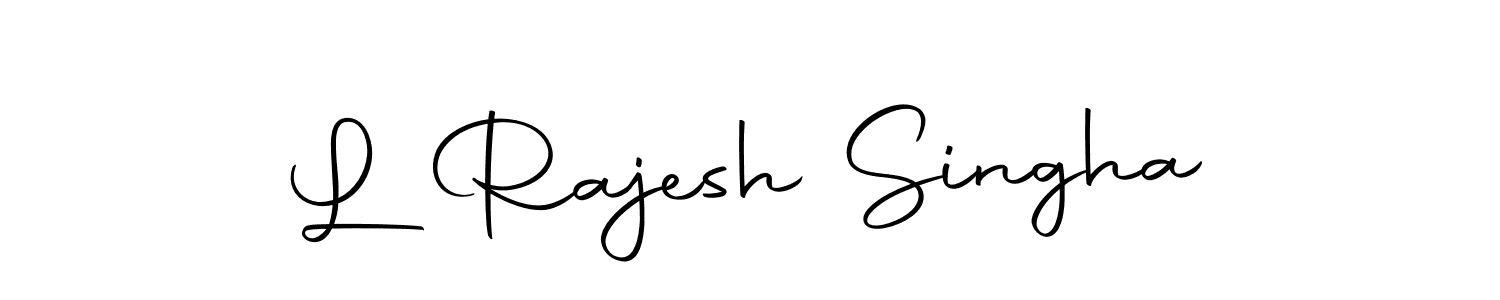 Create a beautiful signature design for name L Rajesh Singha. With this signature (Autography-DOLnW) fonts, you can make a handwritten signature for free. L Rajesh Singha signature style 10 images and pictures png