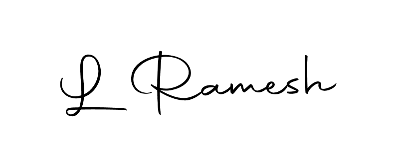 Design your own signature with our free online signature maker. With this signature software, you can create a handwritten (Autography-DOLnW) signature for name L Ramesh. L Ramesh signature style 10 images and pictures png