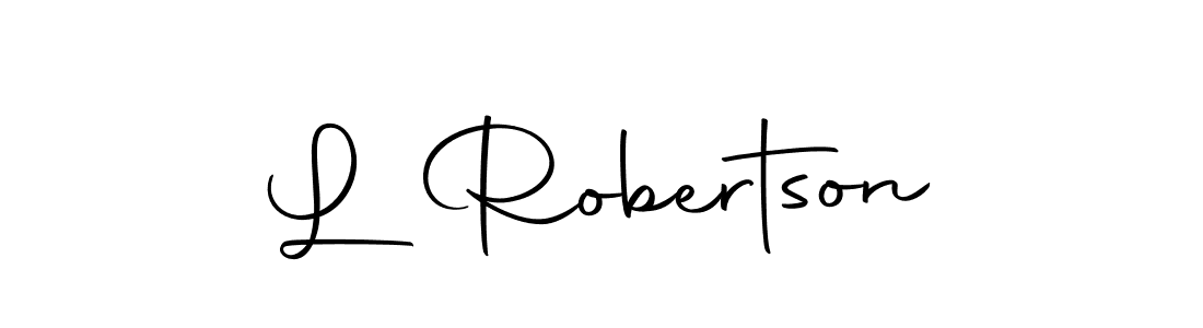 Design your own signature with our free online signature maker. With this signature software, you can create a handwritten (Autography-DOLnW) signature for name L Robertson. L Robertson signature style 10 images and pictures png