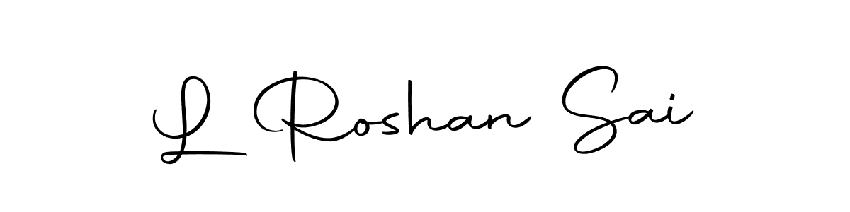 Use a signature maker to create a handwritten signature online. With this signature software, you can design (Autography-DOLnW) your own signature for name L Roshan Sai. L Roshan Sai signature style 10 images and pictures png