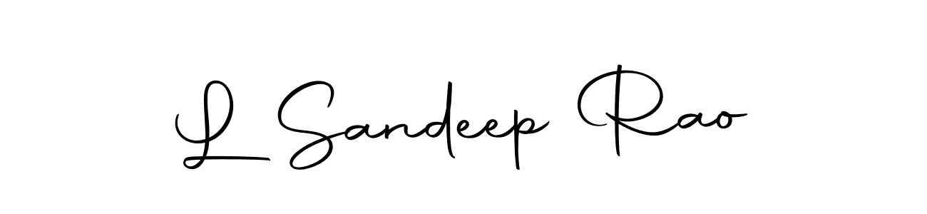 Make a beautiful signature design for name L Sandeep Rao. With this signature (Autography-DOLnW) style, you can create a handwritten signature for free. L Sandeep Rao signature style 10 images and pictures png