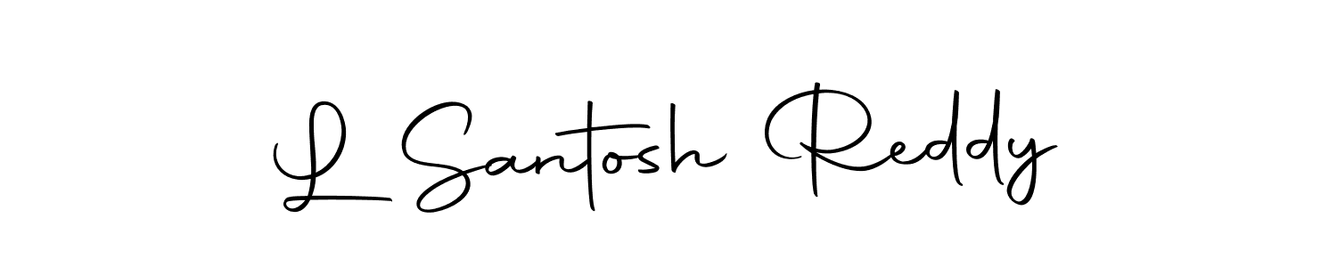 How to make L Santosh Reddy name signature. Use Autography-DOLnW style for creating short signs online. This is the latest handwritten sign. L Santosh Reddy signature style 10 images and pictures png