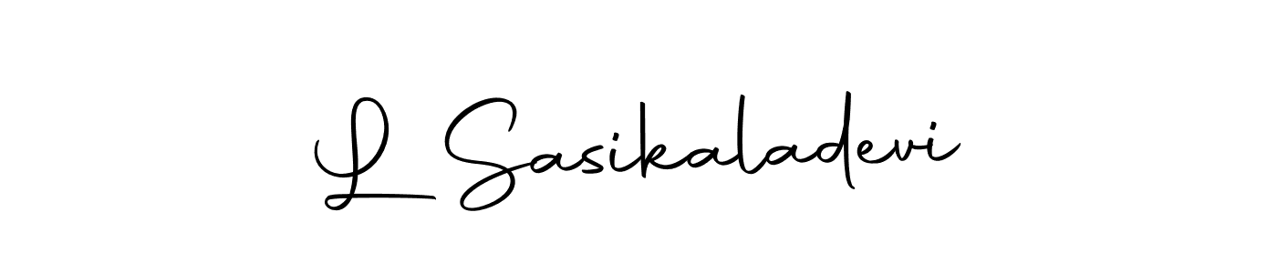 The best way (Autography-DOLnW) to make a short signature is to pick only two or three words in your name. The name L Sasikaladevi include a total of six letters. For converting this name. L Sasikaladevi signature style 10 images and pictures png
