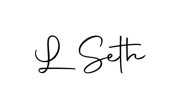 The best way (Autography-DOLnW) to make a short signature is to pick only two or three words in your name. The name L Seth include a total of six letters. For converting this name. L Seth signature style 10 images and pictures png