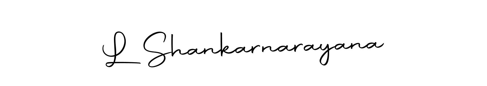 The best way (Autography-DOLnW) to make a short signature is to pick only two or three words in your name. The name L Shankarnarayana include a total of six letters. For converting this name. L Shankarnarayana signature style 10 images and pictures png