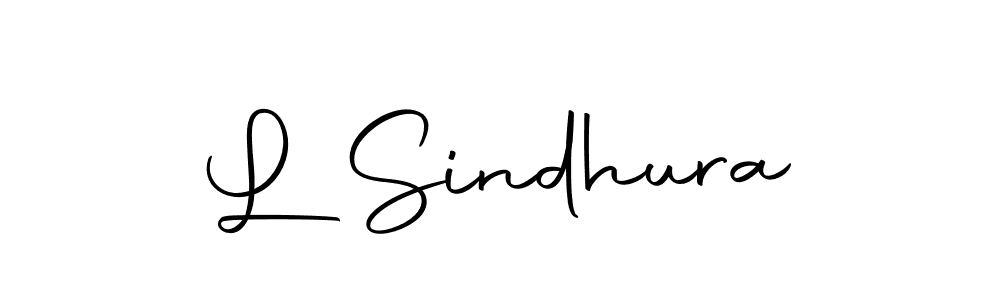 Create a beautiful signature design for name L Sindhura. With this signature (Autography-DOLnW) fonts, you can make a handwritten signature for free. L Sindhura signature style 10 images and pictures png