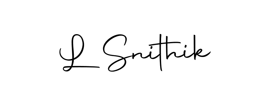 Create a beautiful signature design for name L Snithik. With this signature (Autography-DOLnW) fonts, you can make a handwritten signature for free. L Snithik signature style 10 images and pictures png