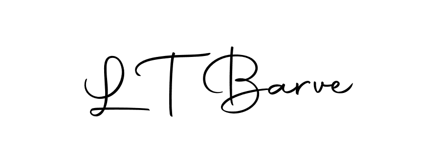 Create a beautiful signature design for name L T Barve. With this signature (Autography-DOLnW) fonts, you can make a handwritten signature for free. L T Barve signature style 10 images and pictures png
