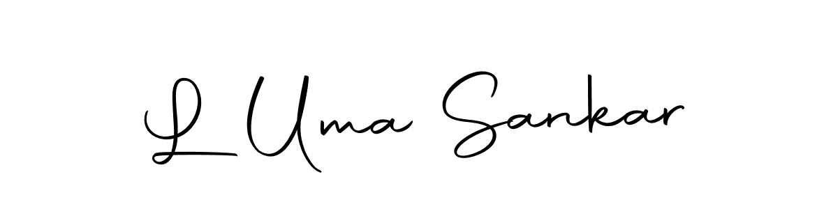 Use a signature maker to create a handwritten signature online. With this signature software, you can design (Autography-DOLnW) your own signature for name L Uma Sankar. L Uma Sankar signature style 10 images and pictures png