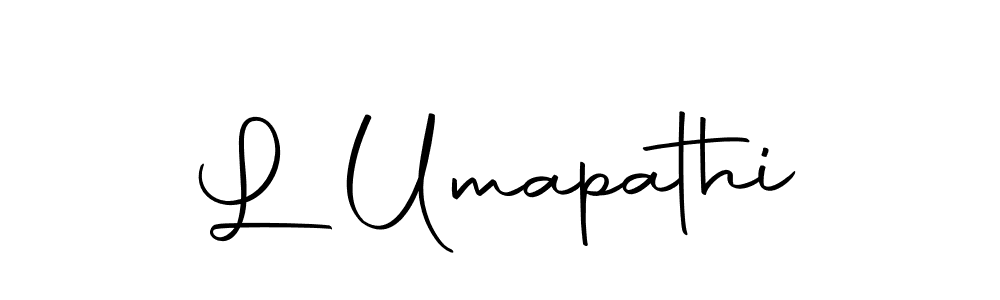 The best way (Autography-DOLnW) to make a short signature is to pick only two or three words in your name. The name L Umapathi include a total of six letters. For converting this name. L Umapathi signature style 10 images and pictures png