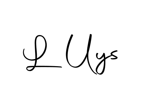 This is the best signature style for the L Uys name. Also you like these signature font (Autography-DOLnW). Mix name signature. L Uys signature style 10 images and pictures png