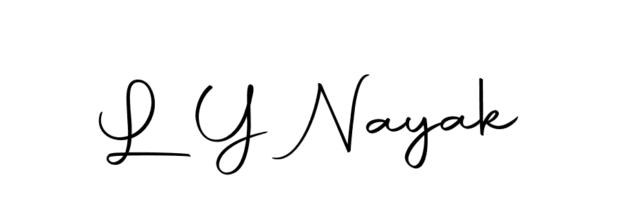How to make L Y Nayak name signature. Use Autography-DOLnW style for creating short signs online. This is the latest handwritten sign. L Y Nayak signature style 10 images and pictures png