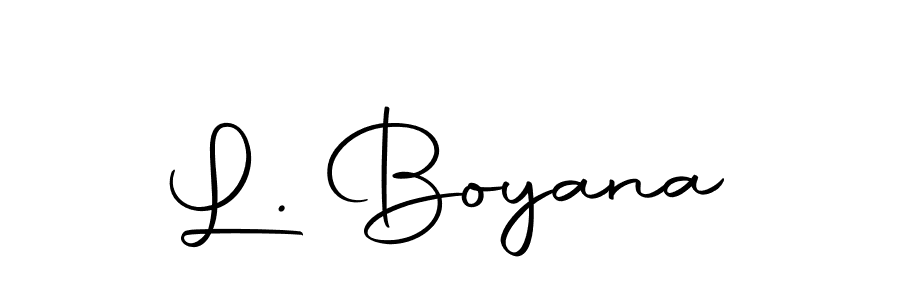 Similarly Autography-DOLnW is the best handwritten signature design. Signature creator online .You can use it as an online autograph creator for name L. Boyana. L. Boyana signature style 10 images and pictures png