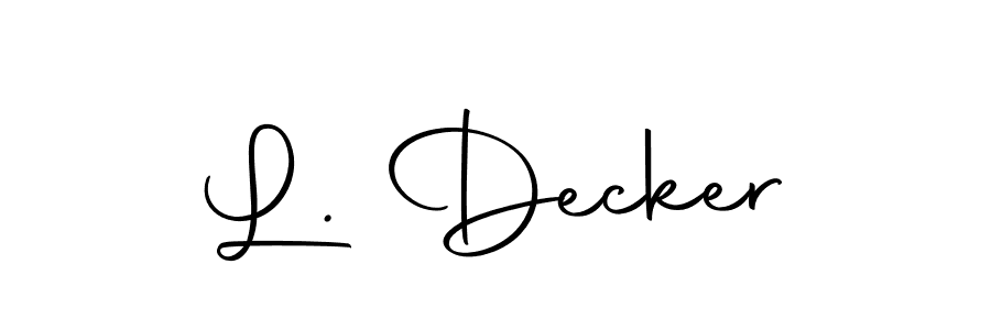 You can use this online signature creator to create a handwritten signature for the name L. Decker. This is the best online autograph maker. L. Decker signature style 10 images and pictures png